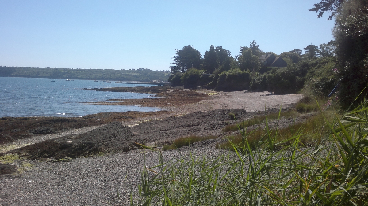 La grève depuis la pointe du Zorn Le Fret